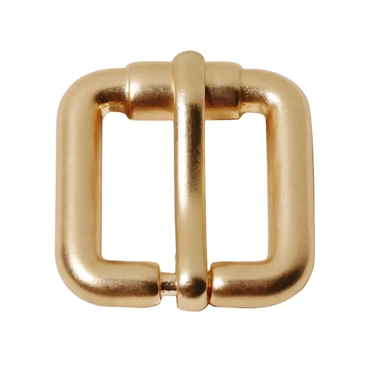 Wholesale Designer Handbag Metal Buckle Matte Gold Roller Metal Pin Buckle Adjuster for Belt Strap