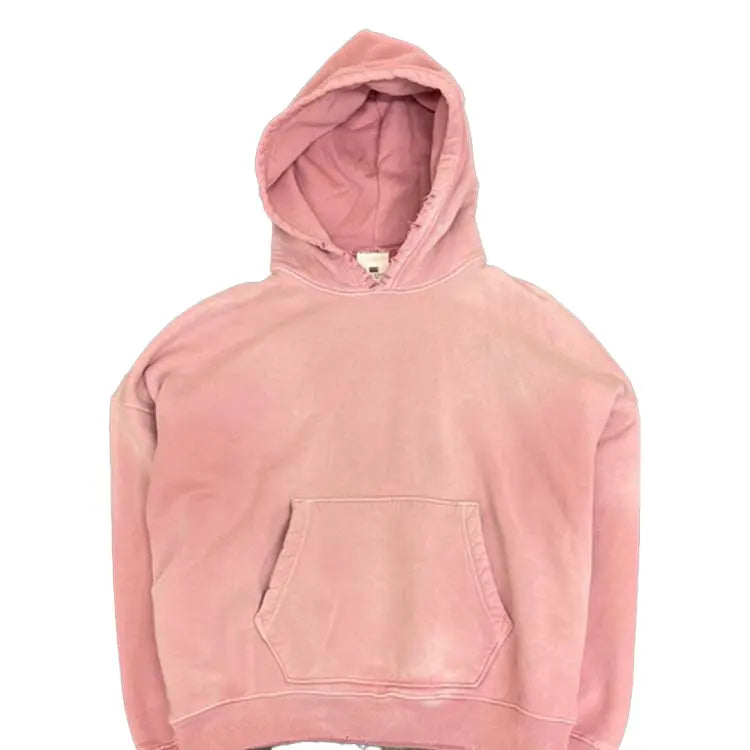Customized Men Washed Spring Heavy Hoodie Designer Oversized Heavyweight Vintage Cotton Blank Pullover Hoodie