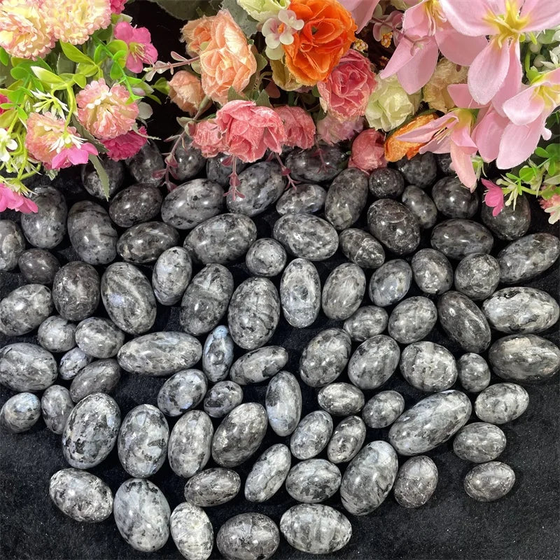Bulk Crystal Gravel Stone Natural Reiki Stone Larvikite Tumbled Stone for Decoration