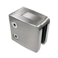 Condibe Railing Stainless Steel Heavy Duty Square Flat Back Satin Brush Glass Clamp 45x45mm