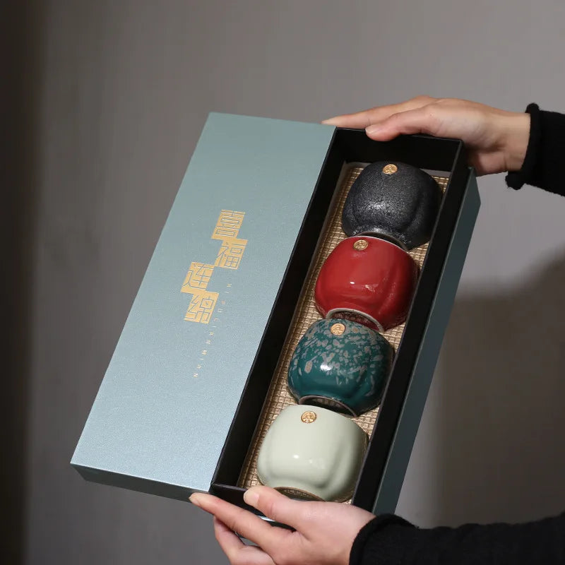 Luxury Gift Boxes Retro Element Porcelain Travel Coffee Mug