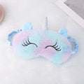 Custom Logo Animal Cute Plush Sleeping Eye Cover Funny Soft Rainbow Cartoon Eye Mask Nighttime & Travel Eyemask & Party Eyemask