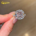 Stunning Main Stone 2.5CT Diamond Ring 10K 14K White Gold Lab Grown Diamond Engagement Ring