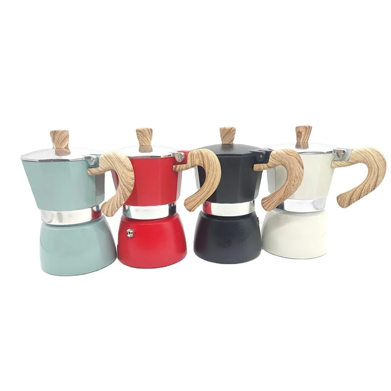 Hot Sell Aluminium 3 Cup Espresso Moka Stovetop Pot