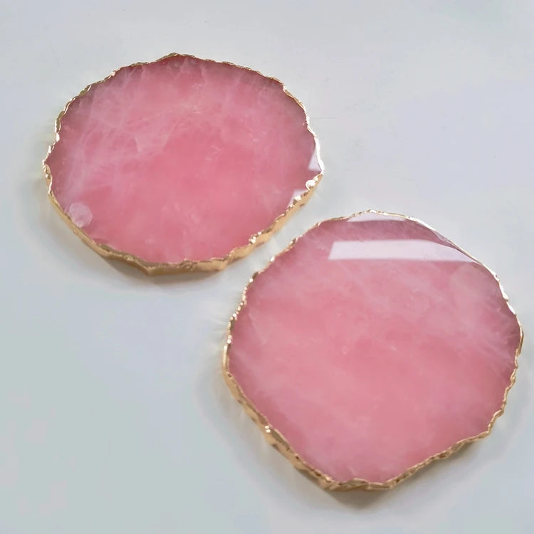 Huiying New Product Wholesale Rose Quartz Colourful Stone Tray Slice Stand Holder Slice Polish for Slice Accessories Dish