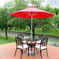 New Releases 9FT Outdoor Leisure Sun Garden Umbrella Patio Automatic Parasol High Wind Resistant