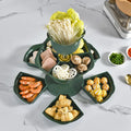 Multi-layer Rotating Hot Pot  Basket Platter Plastic Spin Storage Basket Vegetable Drain Basket Plate Fruit Rain Plate