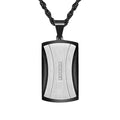 Alin Industrial Style Minimalist Geometric Unique Design Pendant Men's High Polished Trendy One Piece Stainless Steel Necklace