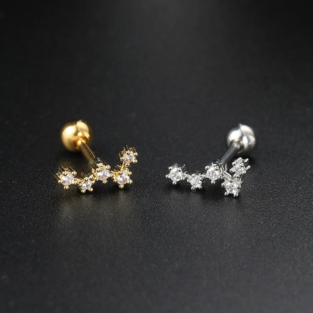 Piercing Earrings Women 1pc Daith Helix Body Jewelry Silver Color Cartilage Ear Accessories Conch Rook Tragus Lobe LAMOON