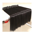Cheap 40 Inch Human Hair Rubber Band Hair Bundles Blue Virgin10a 12a Grade European Brazilian PVC Bag Hand Made Human Hair