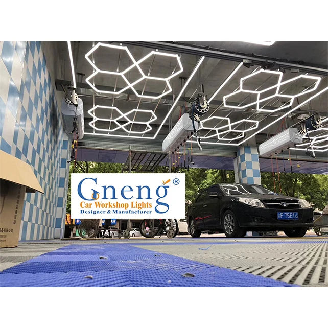 ZT1038 Good Quality Hexagon Workshop Honeycomb Lighting 110lm/w Detailing Light for Garages and Workshops