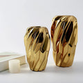 Modern Luxury Gold Thread Shaped Ceramic Vase Home Decoration Table Porcelain Vase
