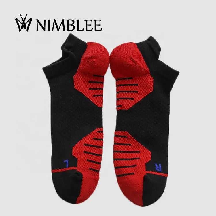 Factory Wholesale Bulk Men's Coolmax Cotton Sports Running Socks Autumn Sporty Gym Fitness Design with Bottom Digital Printing