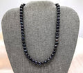 Vintage Wholesale Big Beads Custom Fashion Chain 925 Sterling Silver Clasps Waterproof Men Jewelry Women Black Pearl Necklace