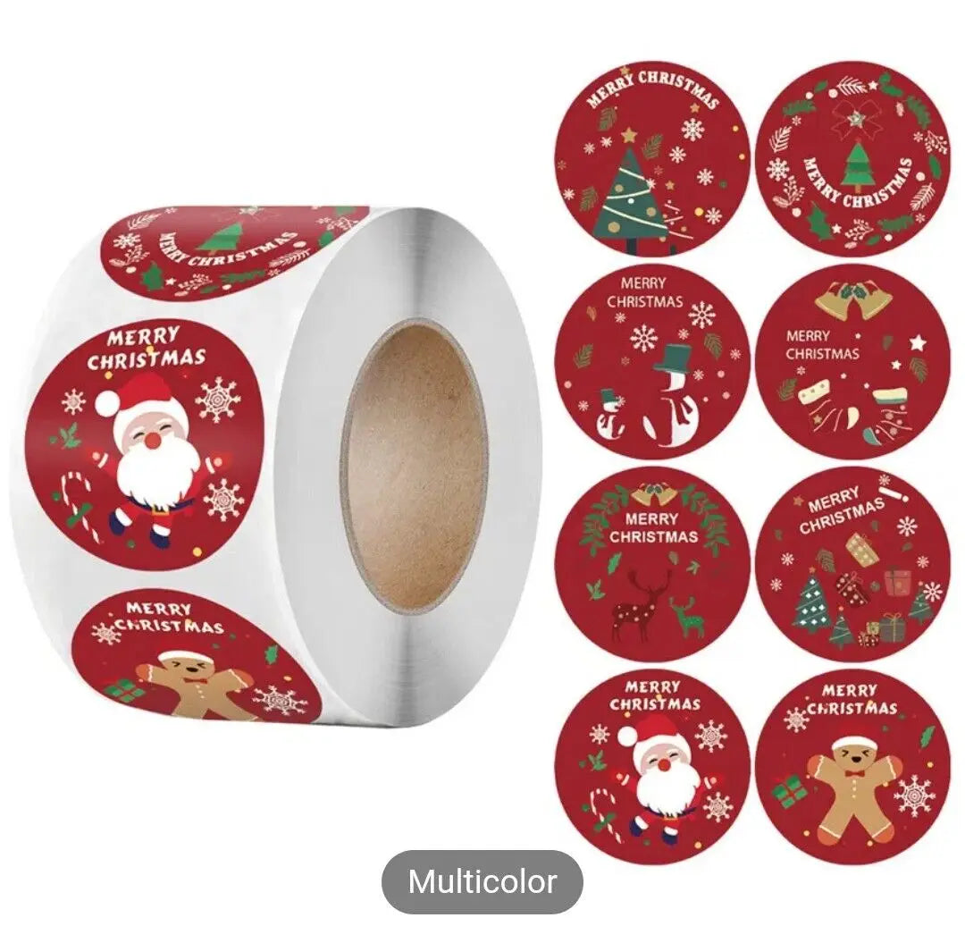 Custom Self-Adhesive Christmas Gift Tags Sticker for Craft Candle Bookmarks Scrapbooks Vinyl Material Christmas Present Labels MegaBDM
