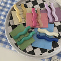 2pcs/set  Candy Color Sweet Hair Pin Fashion Colorful Metal Acrylic Hair Clip Hair Accessories for Women