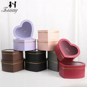 Wholesale Heart Shaped Gift Box Love Heart Set Two Gift Box Flower Box