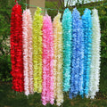 Artificial Wisteria Orchid Hanging Flowers Rattan String Vine  for  Wedding Centerpiece Garden Decoration Hanging Flowers