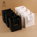 PUPPYSEW  Custom logo Jewelry Paper Bag Handmade  Smooth Kraft Shopping Bag Handmade Jewelry Gift Packaging Paper Bag