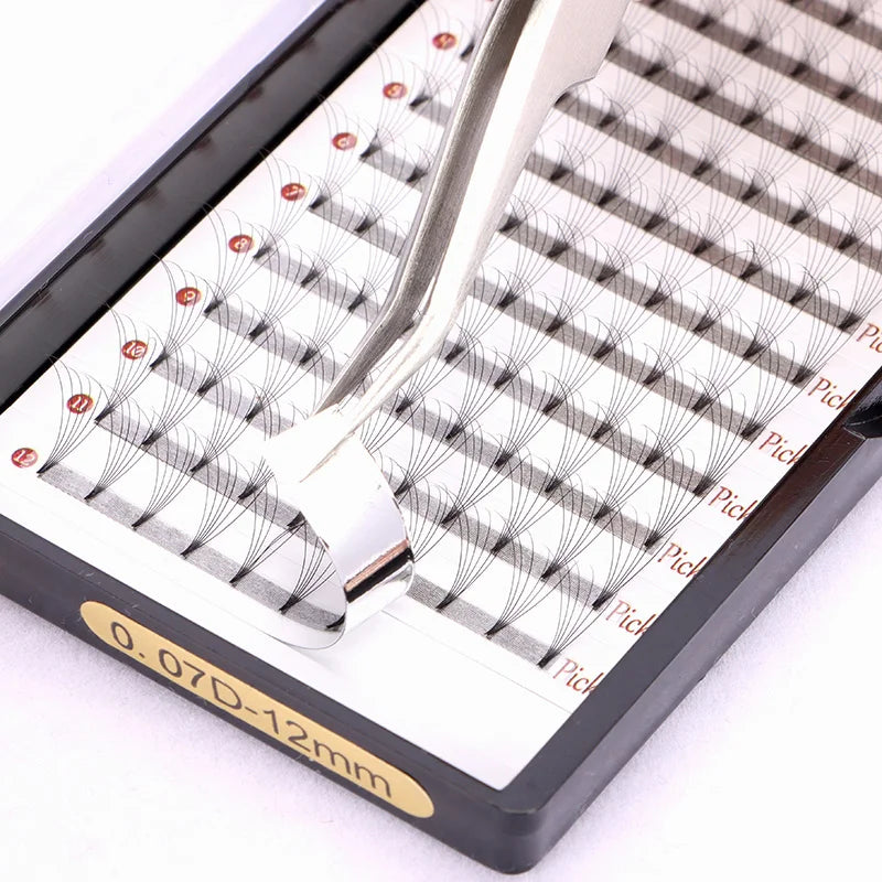 Premadefans Heat-Bonded Tray 3D 4D 5D 6D 7D 8D 10D C D Curl Russian Volume Lashes Matte Style False Eyelashes Lash Extensions