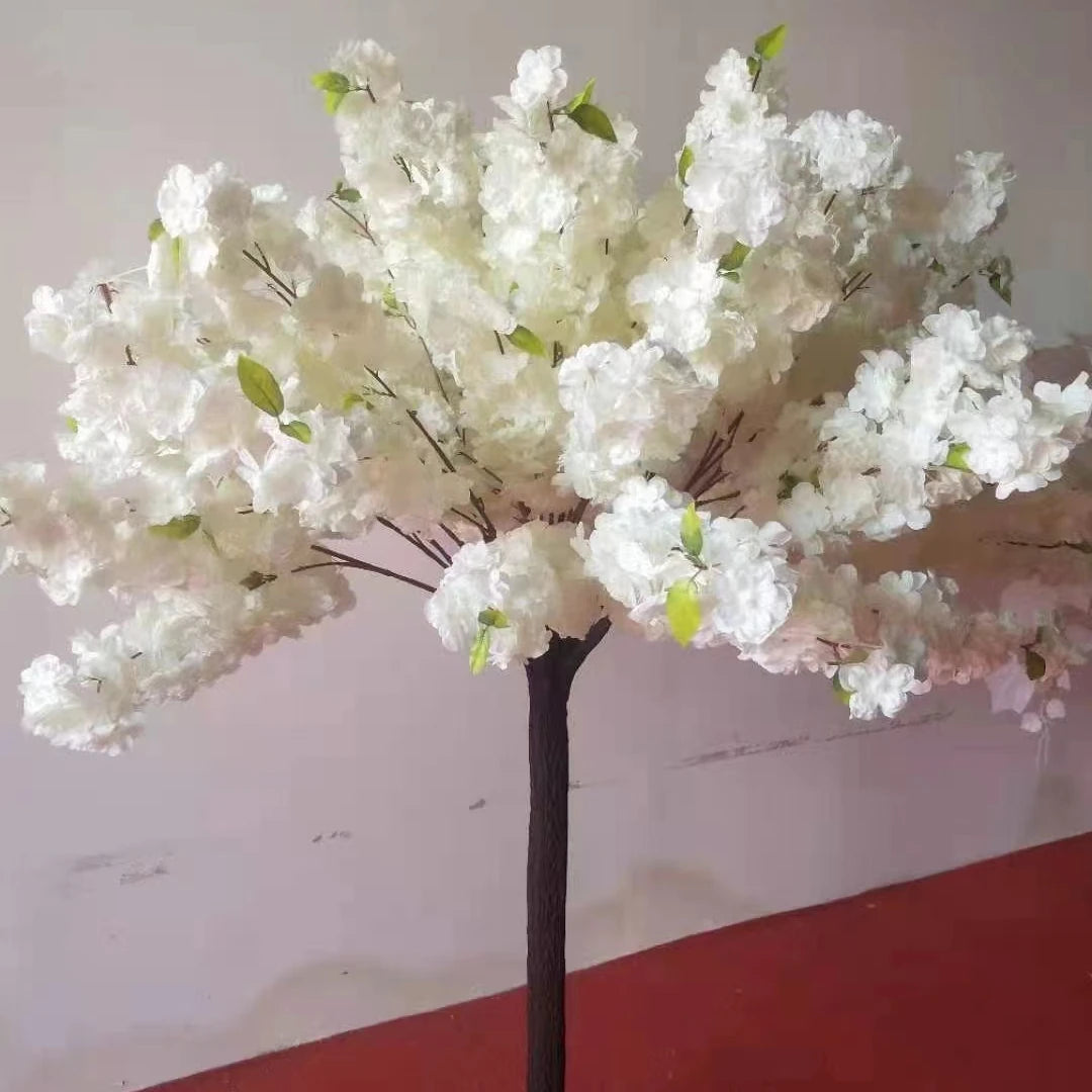 X-191 Indoor and Outdoor Decoration 5 Feet Large pink White Cherry Blossom Tree Table Wedding Decoration Tree  Artificial Plant