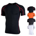 Custom Quick Dry Mens Short Sleeves Compression T Shirt Gym Workout Compression Shirt Basketball Compression Base Layer