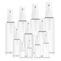 Empty Transparent Plastic Round Clear Mist Spray Bottles 5ml to 150ml Sizes for Shampoo Use