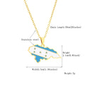 BINSHUO Wholesale Custom Stainless Steel Jewelry Drop Oil the Republic of Honduras Map Flag Men Pendant Charm Necklace for Women