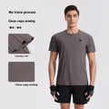 Men's Ice Silk Top Loose Casual Sports Quick-Drying T-Shirt Breathable Solid Size Short-Sleeved Fitness Running Top