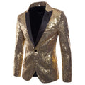 RNSHANGER Men's Suit Jacket Little Round Sequins Sparkling Men's Blazer Wedding Dinner Performance Nightclub Men's Suit