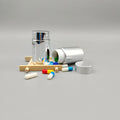Plastic Pharmaceutical Medicine Bottle 2oz 60cc PET Bottles Capsules Containers Matte Silver Surface