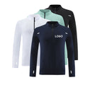 Oem Odm High Quality Tee Shirt Quarter Zip Neck Sweatshirts Half High Collar Long Sleeve T Shirt Casual Printed Knitted Men