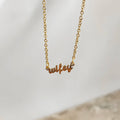 Dina Fashion Waterproof 18K Gold Plated Custom Name Letter Wife Necklace Jewelry Stainless Steel Charm Wifey Necklace for Wife