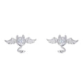 Wholesale Fine Jewelry 925 Sterling Silver Animals Shaped Cubic Zircon Devil Shape Stud Earrings for Women