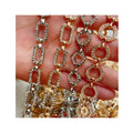 Wholesale New Shinning Circle Lozenge Rectangle Rhinestone Trim Crystal Chain for Diy Jewelry Findings Craft
