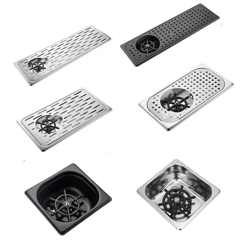 Glass Rinser Diameter 304 Stainless Steel Glass Rinser for Coffee Cup Milk Tea Cup Washer Cleaner Glass Rinser for Hotel Bar