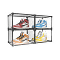 Free Foldable Strong Plastic Transparent Rack Cabinet Rectangle Office Organizer with Injection Techniques Shoe Box Storage