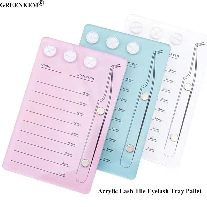 Acrylic Lash Tile Eyelash Tray Pallet Eyelash Extension With Magnet Acrylic Lashes Holder Eyelash Extension Tools