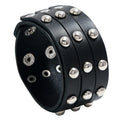 Handmade Multi-Layer Genuine Leather Fashion Bracelet for Men Punk Rivet Cowhide Bangles Accessories