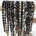 BS-6101 Rice Brown Striped Agates 10*14mm Sardonyx Onyx Natural Stone Oval DIY Loose Beads for Muslim Rosary Tasbih
