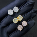 Best Selling Popular Hip Hop Earring Wholesale Price 925 Silver Iced Out Jewelry VVS Moissanite Diamond Men Stud Earrings