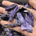 Wholesale Natural Charoite Gravel Bulk Quartz Crystal Chips Polished Crystal Rough Charoite Tumbled Stone for Decoration