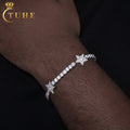 Fashion Gift Jewelry 14mm Star Tennis Bracelet 925 Sterling Silver Moissanite Diamond Luxury Men Women Fine Jewelry