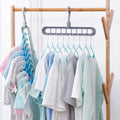 HelloWorld Magic Multi Port Support Circle Clothes Hanger Clothes Drying Rack Multifunction Plastic Clothes Hangers Home Storage Hangers