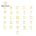 A-Z Hypoallergenic Charms Stainless Steel Pendants Alphabet Charms Golden Smooth Charms for DIY Jewelry Making