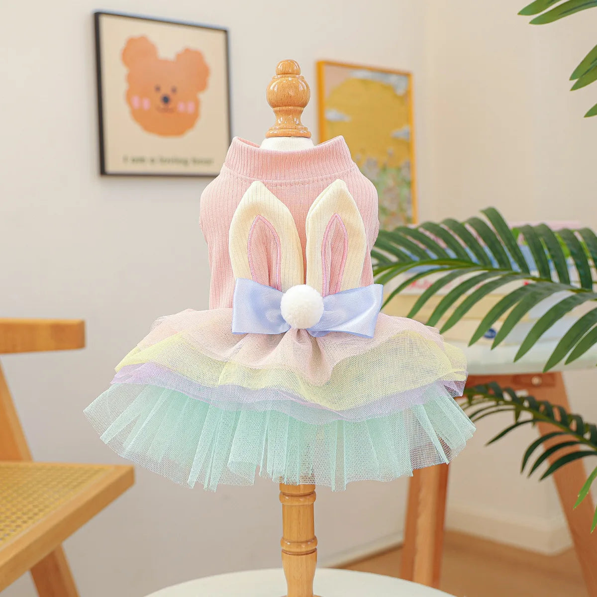Cute Autumn Winter Pearl Princess Dog Dress Apparel Pet Dog Dress