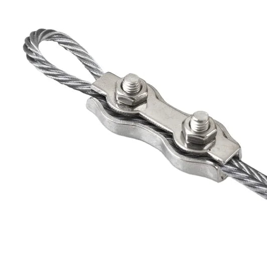 M3 M4 Stainless Steel Duplex 2-Post Cable Clamp Wire Rope Clip Cable Clamp