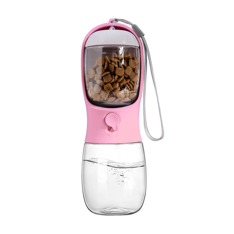 Multi-Functional ABS Plastic Pet Water Dispenser Leak-Proof Outdoor Travel Dog Water Bottle with Drinking Feeder
