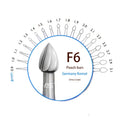 JYC 6pcs/set Engraving Rotary Tools Carving Gold Silver Jewelry Diamond Stone Setting Peach Needle Shape Dental Bur