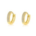 2021 New Brass Zircon Hoop Earrings 18K Gold Plated Trendy Party Gift for Women's Fashion Glamor Wholesale Jewelry